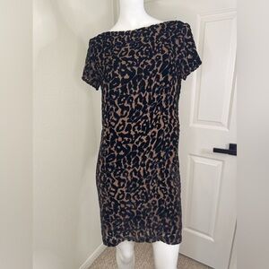 Foley + Corinna Brown and Black Sheath Mini Dress Size XS.  #162